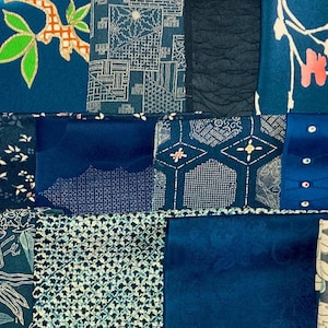 200g Pack Kimono OFFCUTS SILK Vintage Japanese Fabric KP-168