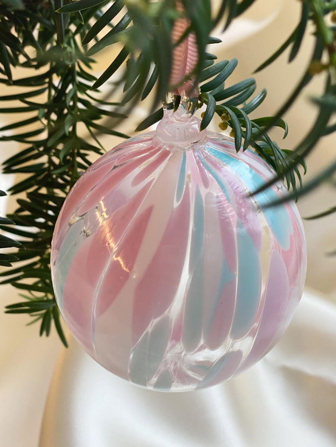 Boules de Noël soufflées de Murano multicolore  Etsy