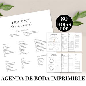 Printable Wedding Planner in Spanish | PDF Planner with Timeline, Budget, and Checklists | Organizer for Brides