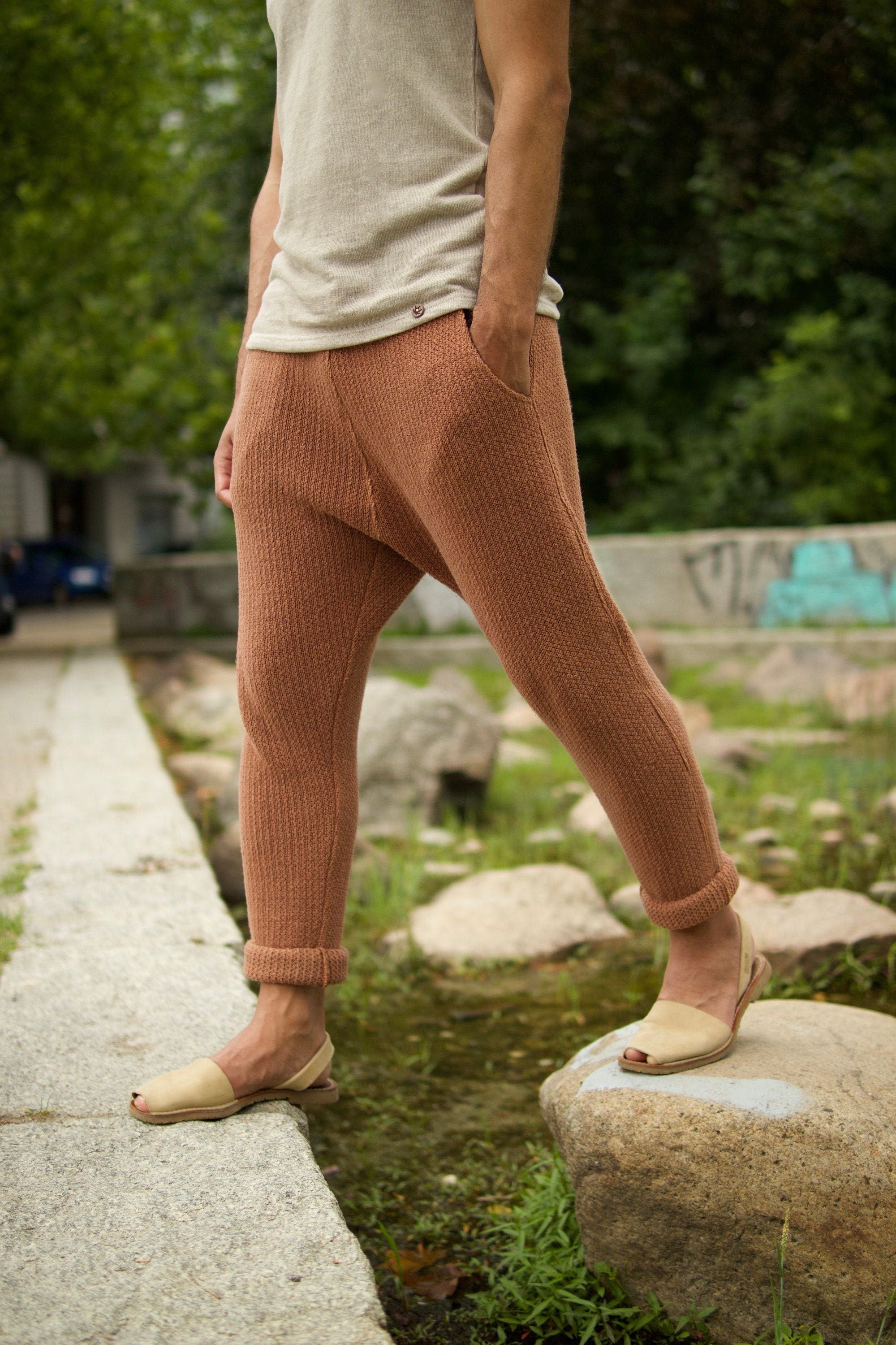 Mens Knit Pants - Etsy Australia