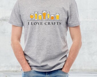 I Love Crafts Funny Gift Beer Brewery .png .svg .jpg cutting printing file guy gift mans tshirt shirt