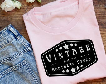 Vintage Love Southern Style Digital File .png .jpg .svg Country Girl Design Gift