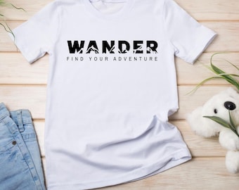 Wander Find Your Adventure Digital File .png .jpg .svg Hiking Camping Climbing Travel Trip Gift