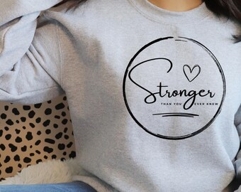Stronger Than You Ever Knew Digital File .png .jpg .svg Cancer Winner Relationship Battle Fighter Love Success
