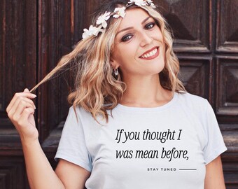 If You Thought I Was Mean Before Stay Tuned Digital File .png .svg .jpg Bold Sassy Girl Gift Coworker Best Friend Mouthy Bold
