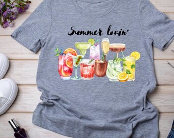 Summer Lovin' Drinks Digital File svg png jpg Margarita Wine Mixed Drinks Lake Day Drinking Alcohol Girl Gift Party