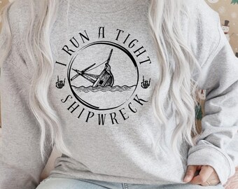 I Run A Tight Shipwreck Digital File Skull Rock png svg jpg Pirate Mom Gift Coworker Boss Children Family Funny