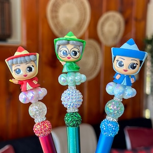 Disney La Belle au bois dormant Bonnes fées Flore Faune Stylos Merryweather | Stylo perlé | Stylos pouvant être portés