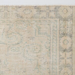 6x9 Turkish Rug, İvory Beige Vintage Rug , Oushak Rug, Made in Anatolian rug, Muted rug, İnterior rug, Pastel rug, Handmade rug, Sku: 2848 image 6