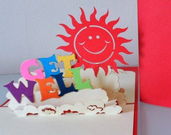 Get Well -3D Pop up Card (sku031)