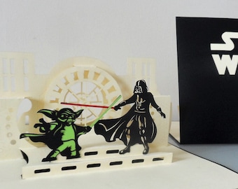 Star Wars - Yoda - Darth Vader - Death Star- 3D - Pop up Card -  Children - Birthday - (sku181)