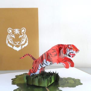 Tigre-3D - Carte pop up -Anniversaire- (sku066)