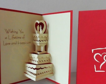 Wedding Cake - 3d Pop up Card (sku058)