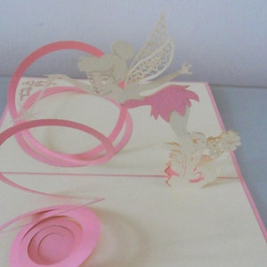 Trilli - Fata - 3D - Biglietto pop-up - Compleanno - Nascita - Battesimo (sku155)