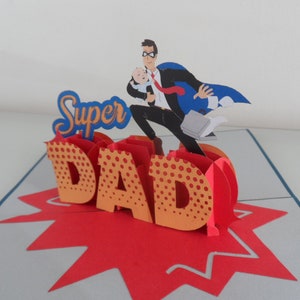Super Papà 3D - Biglietto pop-up - Compleanno (sku011)