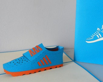 Trainer - Running - Shoes - Runner - 3D - Pop up Card - Father's day -  Birthday- Congratulations -(sku185)