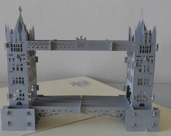London Tower Bridge -3D Pop up Card - Fathers Day- Birthday-Retirement (sku 019)