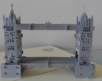 London Tower Bridge -3D Pop up Card -Fathers day - Birthday-Retirement (sku 019)