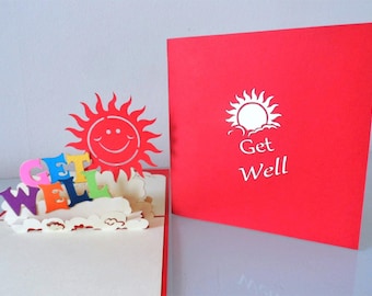 Get Well -3D Pop up Card (sku031)
