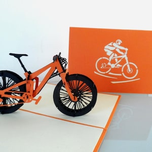 Mountain Bike -Trail Riding- 3D - Pop up Card - Birthday- Congratulations -(sku037)