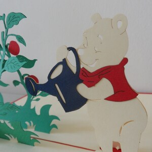 Winnie the Pooh Secret Garden 3D Pop up Card Mothers Day-Birthday Christening Children SKU150a image 2