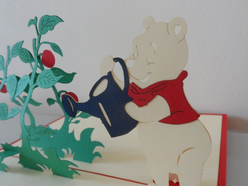 Winnie the Pooh Secret Garden 3D-Pop-up-Karte Muttertag, Geburtstag, Taufe Kinder SKU150a Bild 2