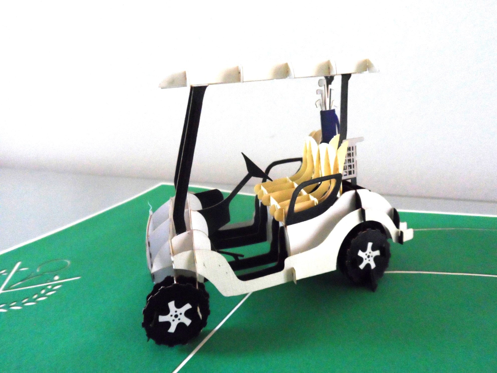 Golf Cart Buggy 3D Pop up Card Birthday Retirement SKU112
