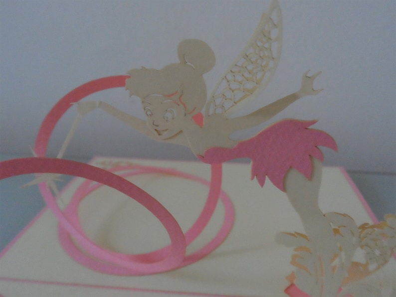 Tinker Bell Fairy 3D Pop up Card Birthday New Baby Christening sku155 image 1