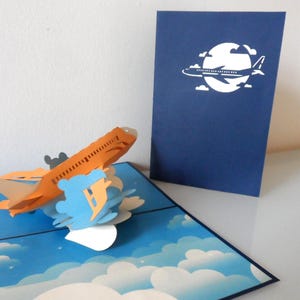 Aereo - Jet - Aereo - Volare - Volo - Pilota - 3D - Biglietto pop-up - Buon viaggio - Compleanno - Vacanze - Pensionamento - (sku167)