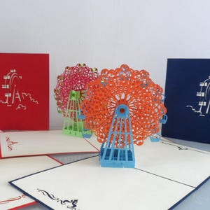 Riesenrad - 3D - Pop up Karte - Geburtstag - Hochzeit (sku027 / 060/168 )