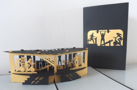 Gym Workout- 3D - Pop up Card - Birthday - Congratulations - (sku171)