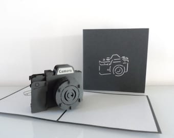 Camera- 3D -Pop up Card - Birthday - Retirement (sku133)