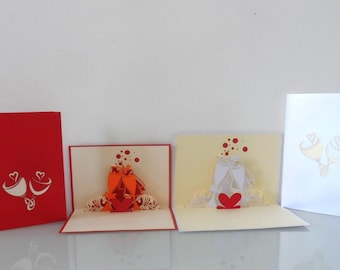 Champagne- Congratulations-Celebration -3D- Pop up Card - Wedding - Engagement- Congratulations (sku012)