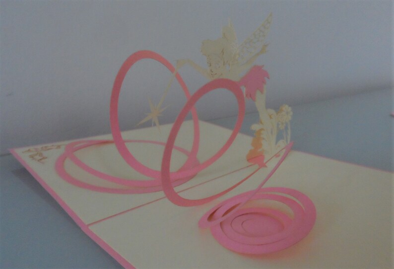 Tinker Bell Fairy 3D Pop up Card Birthday New Baby Christening sku155 image 4