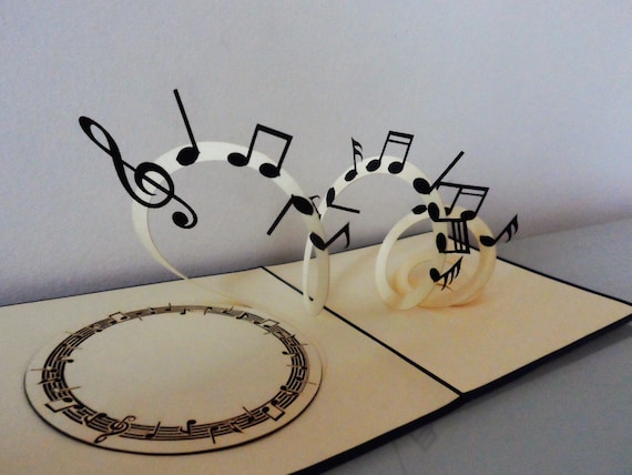 bentino PopUp - Biglietto di auguri di compleanno con effetto musicale, riproduce la canzone Comptine d'un autre été (cover version), formato DIN A5 con busta, biglietto d'auguri originale