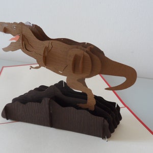 T Rex Tyrannosaurus Dinosaur 3D Pop up Card Birthday sku175b image 5