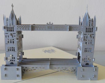 London Tower Bridge -3D Pop up Card - Fathers Day- Birthday-Retirement (sku 019)
