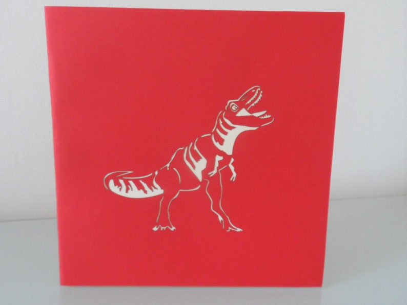 T Rex Tyrannosaurus Dinosaur 3D Pop up Card Birthday sku175b image 6