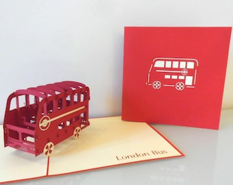 London Bus - 3D Pop up Card - Birthday-Bon Voyage-Blank (sku132)