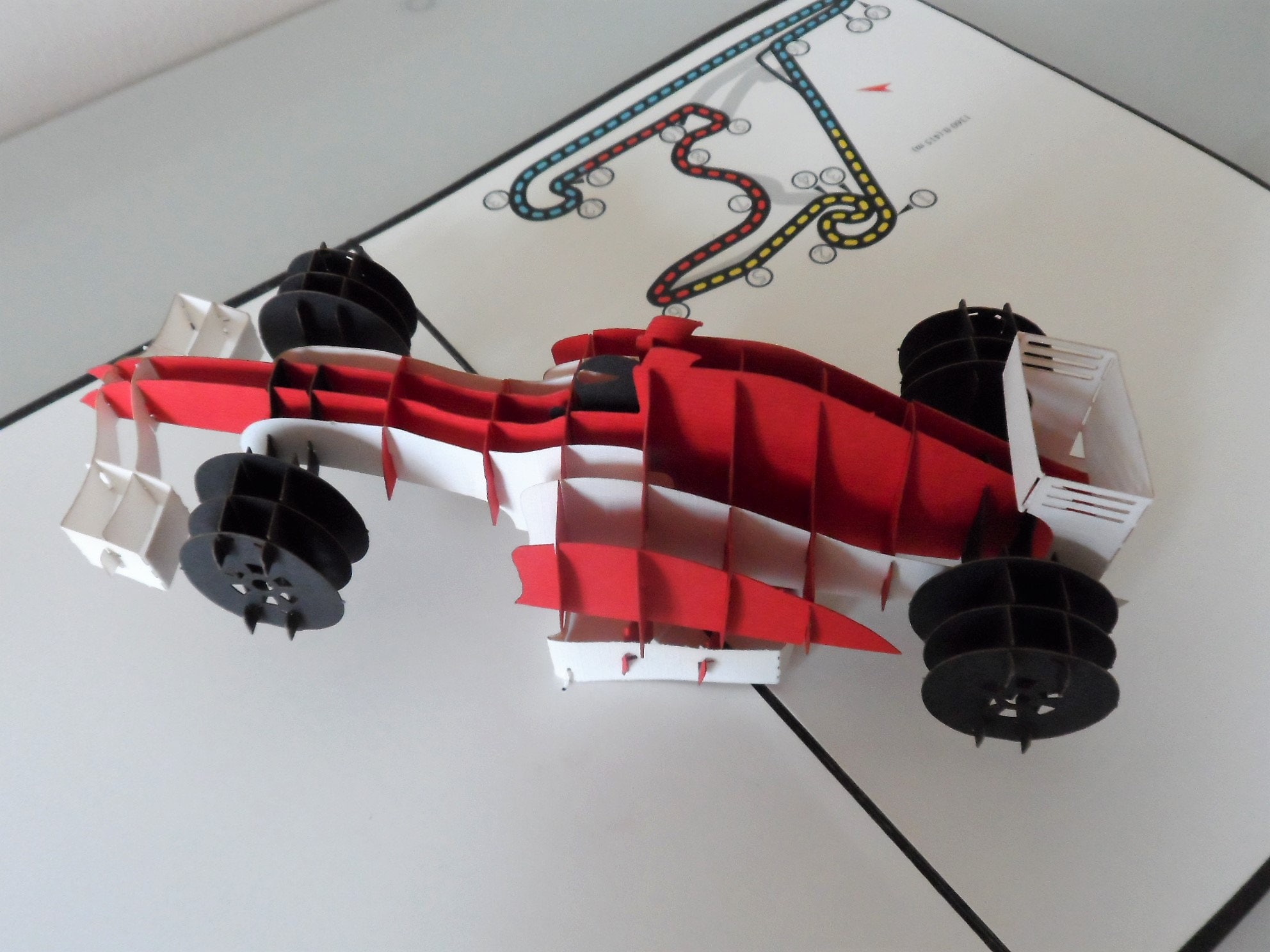 Swing, Carte De Vœux Pop Up 3D - Voitures De Course F1 - Pour Lui