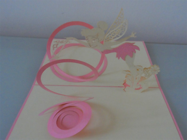 Tinker Bell Fairy 3D Pop up Card Birthday New Baby Christening sku155 image 2