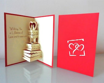 Wedding Cake - 3d Pop up Card (sku058)