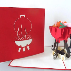 È ora del barbecue! - Biglietto pop-up 3D - Compleanno - Pensionamento (SKU152)