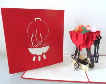 BBQ time! -3D Pop up Card - Birthday- Retirement (SKU152)