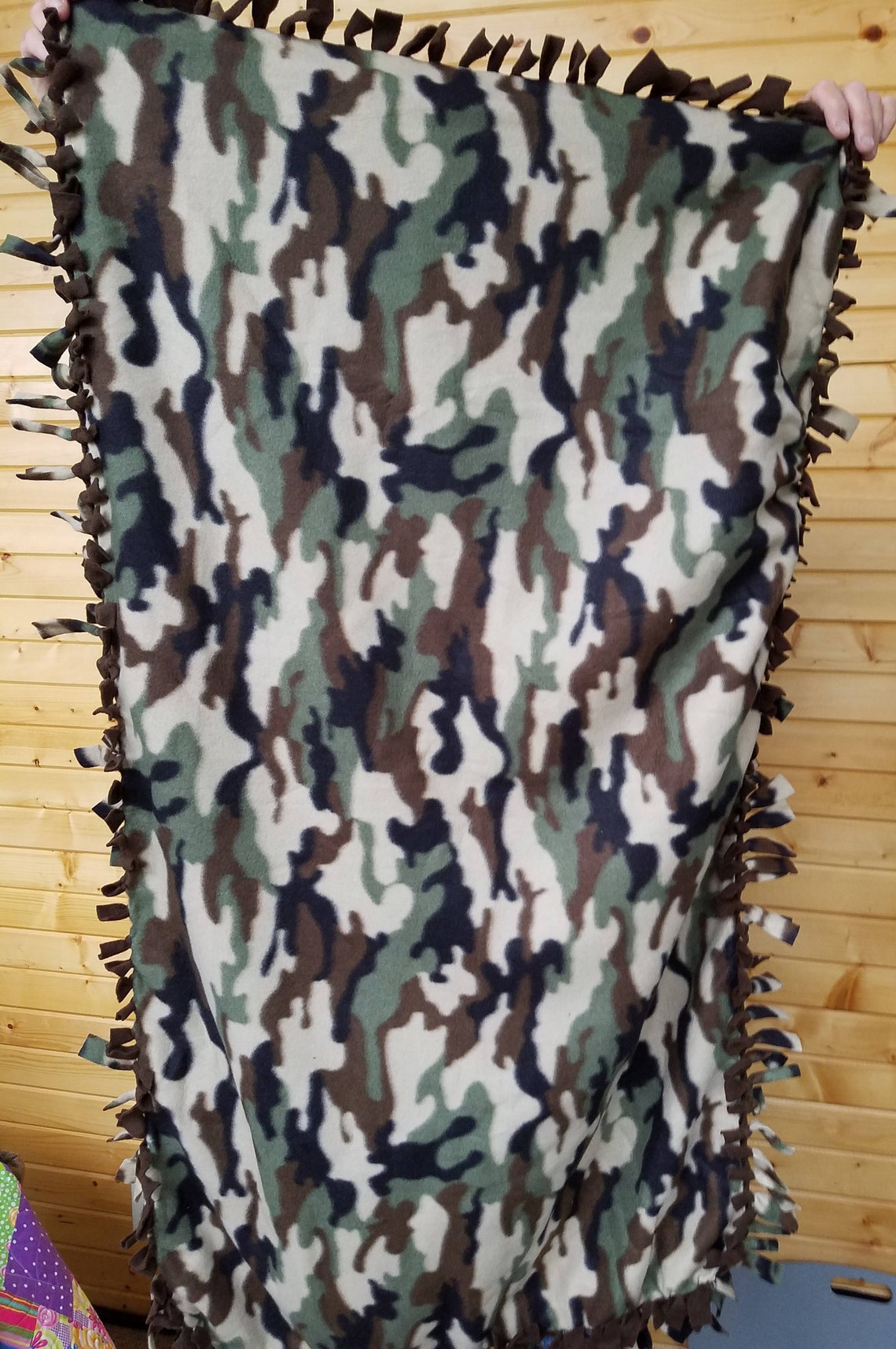 Camouflage Tie Blanket Camouflage Blanket Camo Blanket Etsy
