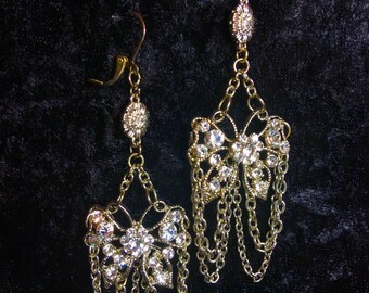 Crystal Butterfly Earrings