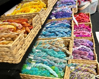 Hand Painted Yarn Flower Collection pack - Hand Dyed Embroidery Threads