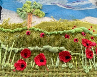 Mini Textile Landscape Poppy Meadow Kit