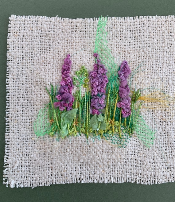 Delphiniums Creative Embroidery Kit - Etsy