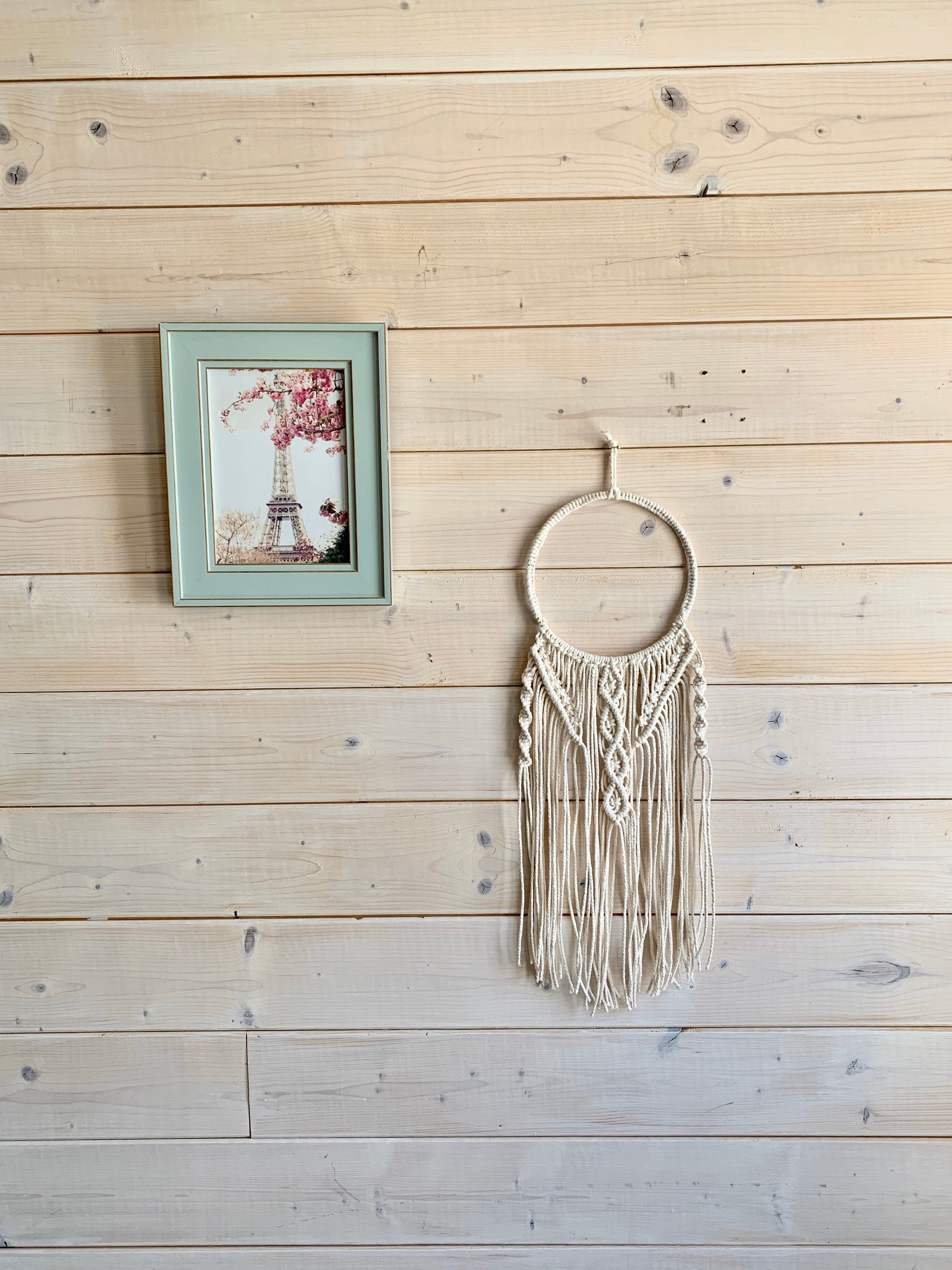 Capteur de reves macramé blanc, choix de couleurs macramé ...